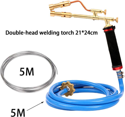 Double nozzle gas welding gun