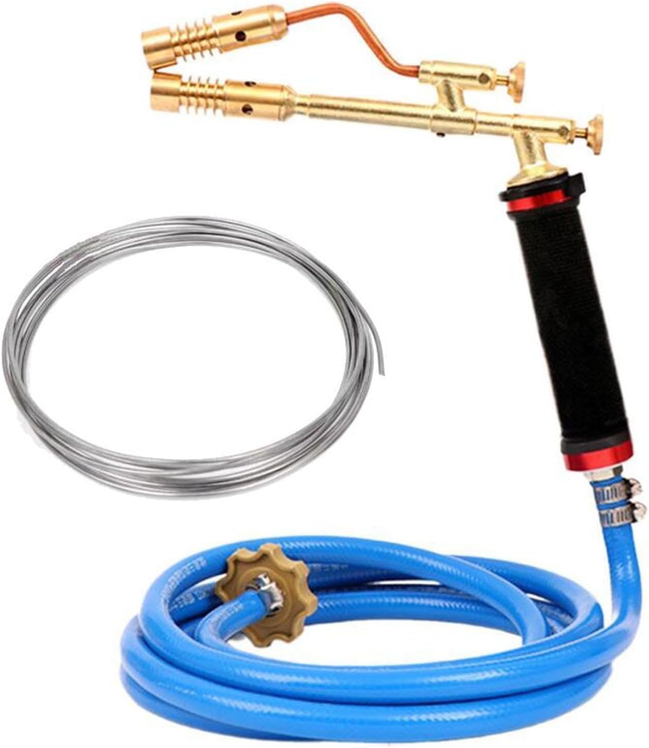 Double nozzle gas welding gun