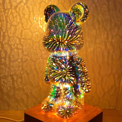 3D Glass Bear Lamp