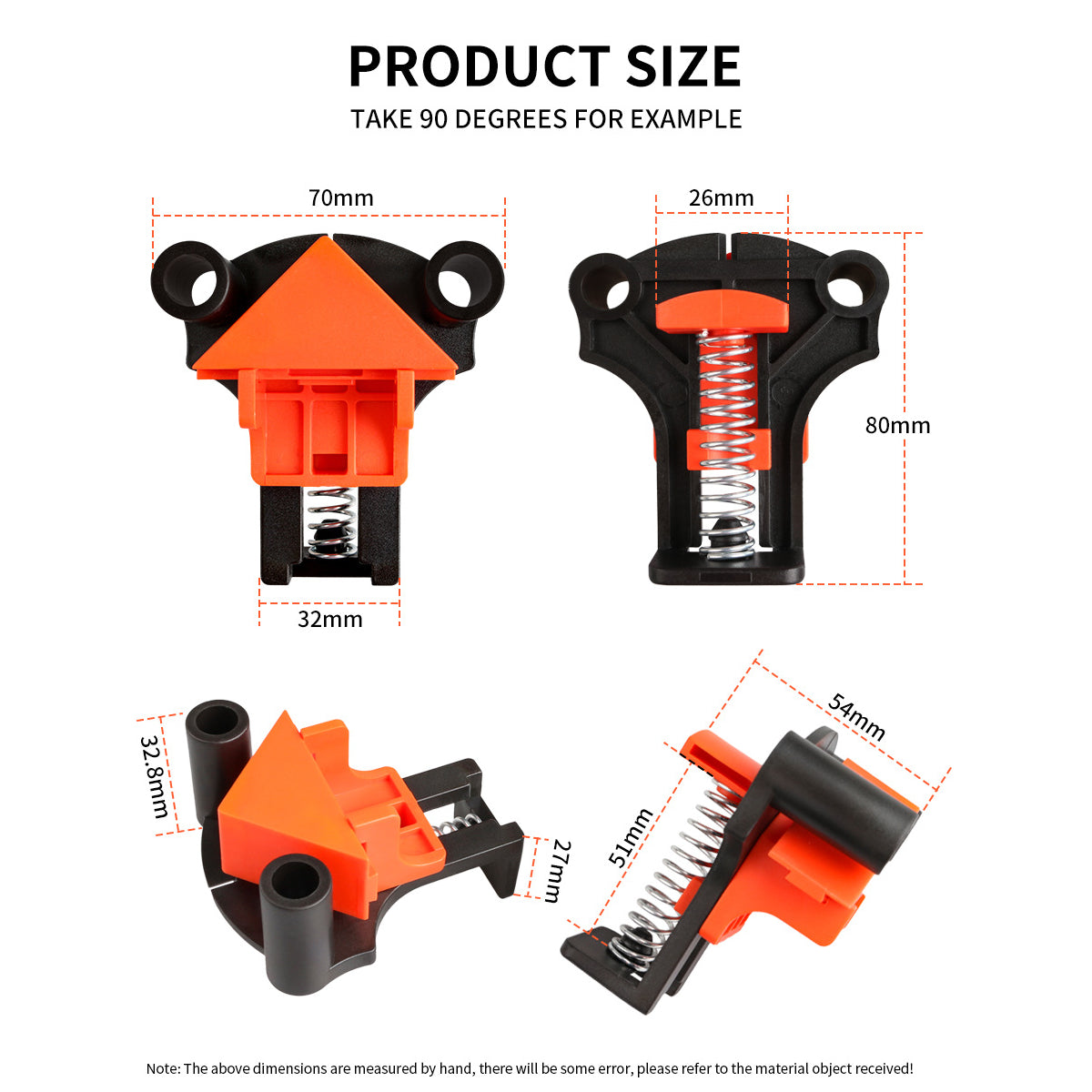 Adjustable Corner Clamp (4 PCS)